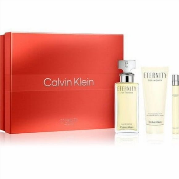 Perfume Calvin Klein Eternity EDP 100 ml para mujer, juego de 3 piezas