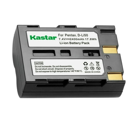 Kastar DLI50 Battery 1-Pack Replacement for Pentax D-Li50 Battery Pentax D-BC50 Charger Pentax K10 K10D K10D GP K10D Grand Prix K20D Camera