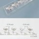 thumbnail image 3 of 2Pcs Acrylic Necklace Hanger Holder Wall Mounted Jewelry Organizer with 12 Gems Shape Hooks for Brac, 3 of 5