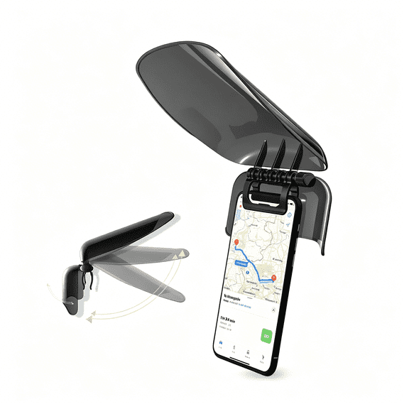 GJX Cell Phone Sun Shade Cover,Anti-Glare Portable Phone Shade Clip on Sun Shades for Blocking Sunlight,Universal Phones Umbrella for Suns Fit All Smartphones