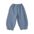 thumbnail image 5 of JLMSPLWG Baby Girl Preppy Jeans with Strawberry Ruffled Hem Toddler Wide Leg Pants Newborn Trendy Personalized Soft Denim Jean Trousers Cute Elastic Waist Pants Kids Clothes, 5 of 10