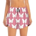 thumbnail image 2 of Balery Butterfly 2 Pantalones cortos deportivos para mujer con forro y dos bolsillos, elásticos, para entrenamiento, gimnasio, yoga-Large, 2 of 7