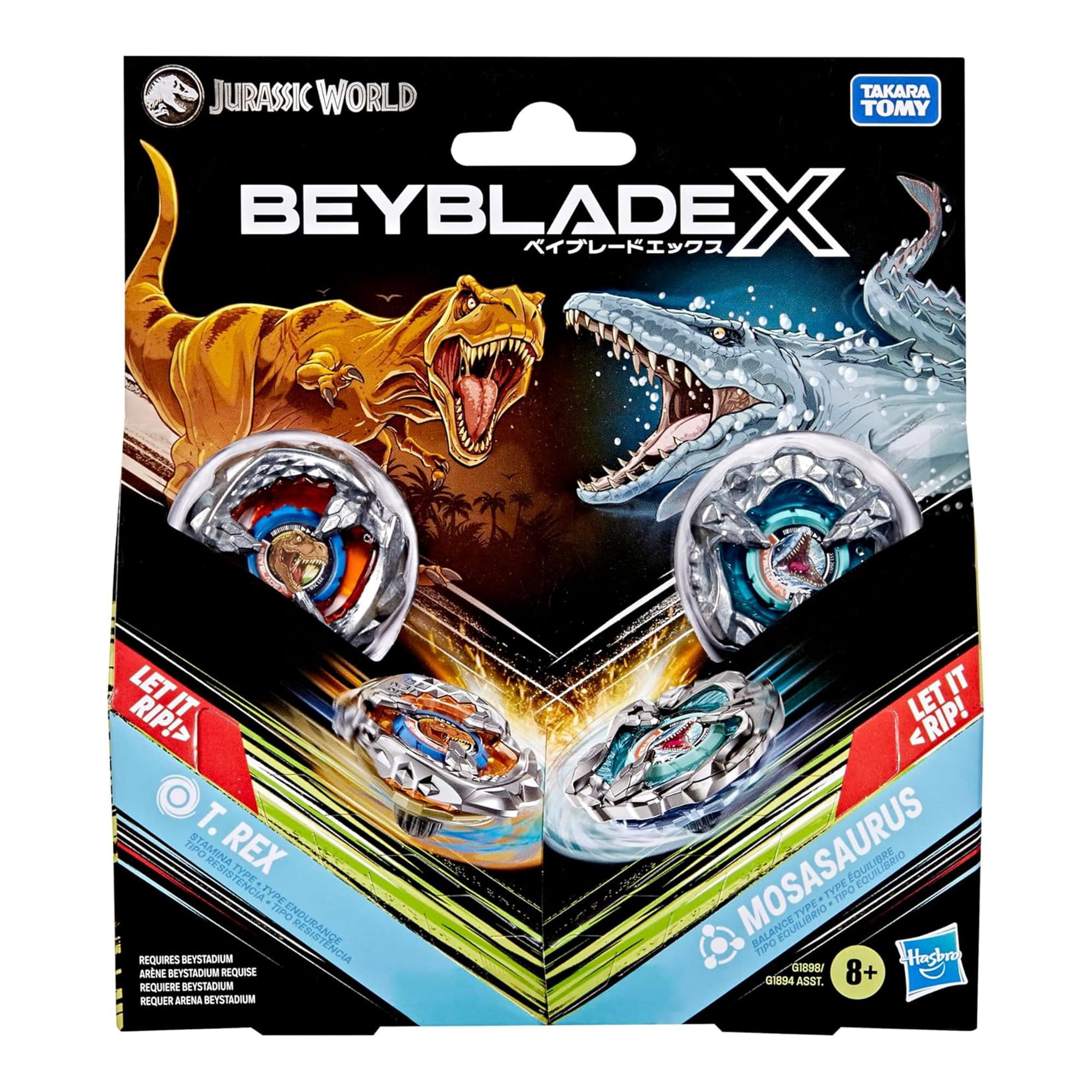 Beyblade X Jurassic World T. Rex vs Mosasaurus Collaboration, Multipack