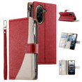 thumbnail image 3 of Funda cartera GANGXUN para Xiaomi Poco C71 4G , cuero PU con tarjetero, cremallera, correa de mano, soporte y protección 1145°, 3 of 6