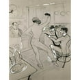 thumbnail image 2 of Toulouse-Lautrec, Henri 19x24 Black Modern Framed Museum Art Print Titled - Chocolat Dansant, 2 of 4