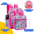 thumbnail image 4 of J World Girls Duet 16" Kids Backpack & Detachable Lunchbox Set, Blue Raspberry, 4 of 6