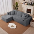 thumbnail image 7 of Soscana Boneless Couches for Living Room with Chaise,102" Sectional Sofa with Throw Pillow,Cozy Cloud Couch with L-Shaped,Sponge Compression Sofa,No Assembly Required,for Living Room,Apartment, APT, 7 of 7
