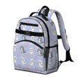 thumbnail image 2 of Bichon Frise and Cherry Blossom Cute School Backpack Bag for School with Padded Back and Adjustable Shoulder Straps 15.25"x11.5"x5.25", 2 of 5