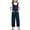 Blue, variant on MIXUE Girls Jumpsuits & Rompers Kids Summer Solid Color Round Neck Sleeveless Suspenders Bodysuits With Pockets Outwear,Black,5-6 Years