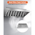 thumbnail image 2 of Hood Filters 19.5W x 19.5H Inch 430 Stainless Steel Pack of 6, 7 Grooves Commercial Hood Filters, Commercial Kitchen Range Hood Filter for Grease Rated Commercial Kitchen Exhaust Hoods, 2 of 7