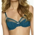 thumbnail image 2 of Felina | Marielle Demi Unlined Bra | Spaghetti Strap Detail | Georgette Cup (Black, 32D), 2 of 4