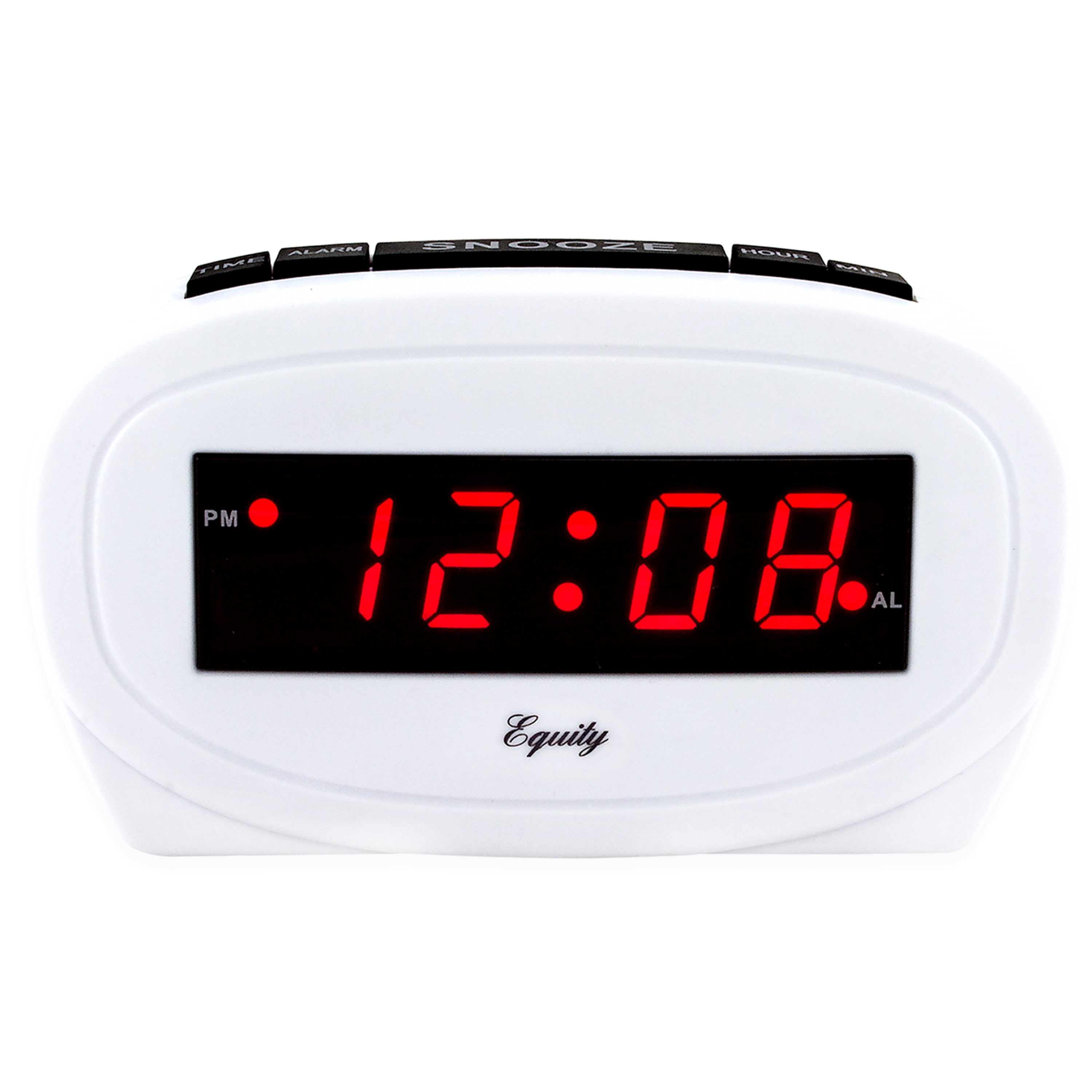 30228 Equity by La Crosse 0.6" Red LED Display Digital Alarm Clock 