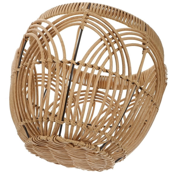 HONMEET Beige Imitation Rattan Basket for Easy Organization