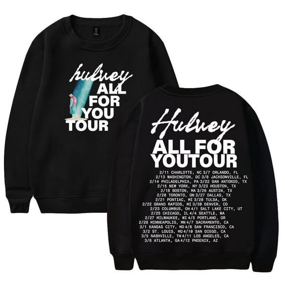 Hulvey All for You Tour 2025 Merch Sweatshirt Women Men Casual Crewneck Long Sleeve Pullover Clothes