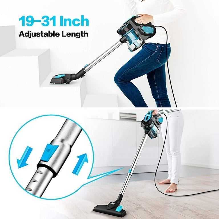 INSE I5 Corded Stick Vacuum with Retractable Cord for Floors