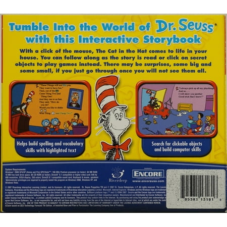 Dr. Seuss Cat in the Hat PC Game - Builds Reading Skills: Word Recognition, Increased Vocabulary & Reading Comprehension