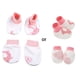 thumbnail image 5 of 2 pares de guantes de protección para la cara de algodón suave para bebés recién nacidos, juego de fundas para los pies, manoplas antiarañazos, kit de calcetines para niños pequeño, 5 of 5