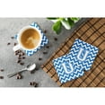thumbnail image 3 of Carolines Treasures CJ1045-UFC Letter U Chevron Blue and White Foam Coaster Set of 4 3 1/2 x 3 1/2 multicolor, 3 of 3