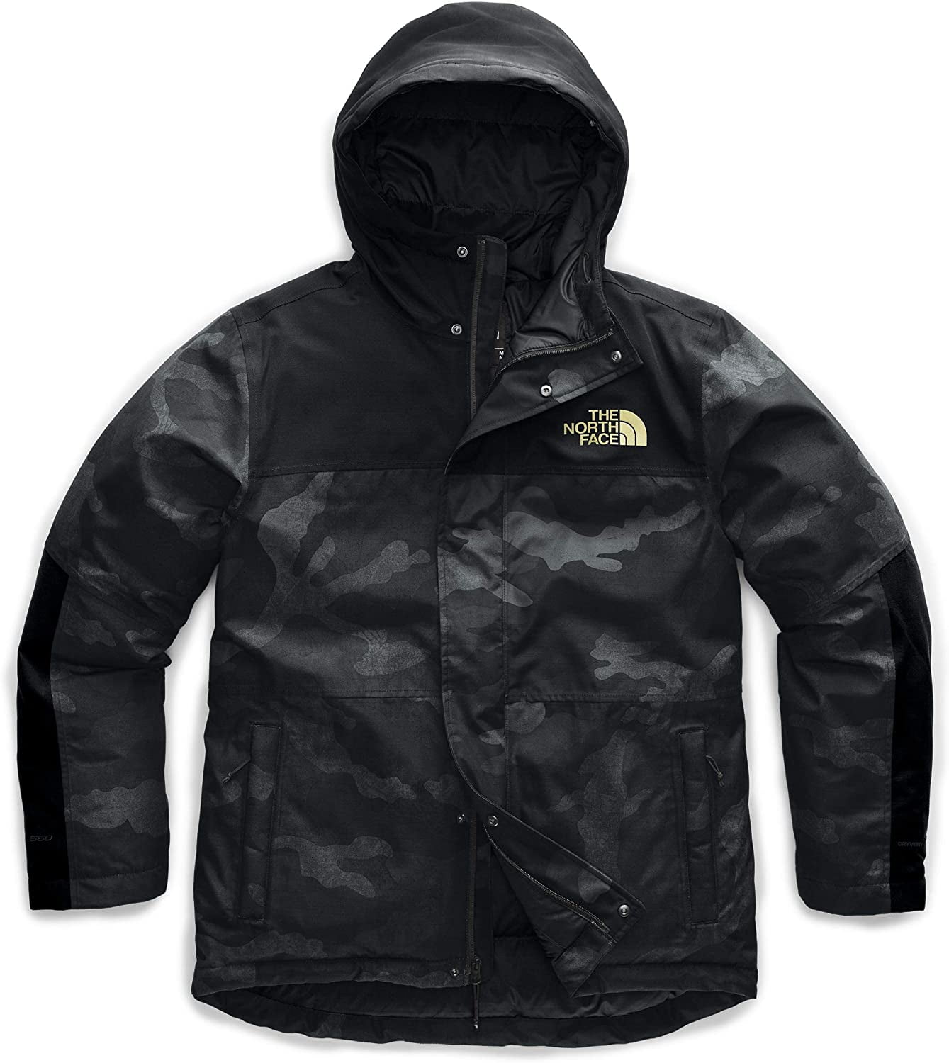 north face black and gold jacket