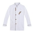 thumbnail image 1 of Chaqueta de Chef Sharpla Unisex Manga Larga Color Blanco Seis Tallas, 1 of 8