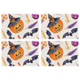 thumbnail image 1 of Iodue Placemat Halloween Placemats Set Of 4 12x18 Inch Funny Table Mat Non Slip And Washable Linen Place Mat For Home Party Decoration, 1 of 3