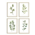thumbnail image 1 of Awkward Styles Natural Green Leaves Set of 4 Posters Stylish Wall Room Decor Green Grass Unframed Art No Frame, 1 of 8