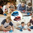 thumbnail image 3 of Tinglu 2pcs Electric Tracks Cars LED Flashing Car Toys Looping Race Run Set Flexible Glow in the Dark Toy with 5 LED Lights for Boys and Girls, 3 of 8