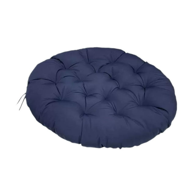 Cojín para silla colgante con forma de huevo, cojín acolchado para asiento, alfombrilla para silla de jardín, muebles Azul oscuro