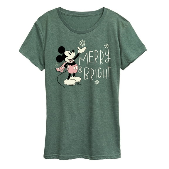 Disney - Merry And Bright - Women's Short Sleeve Graphic T-Shirt