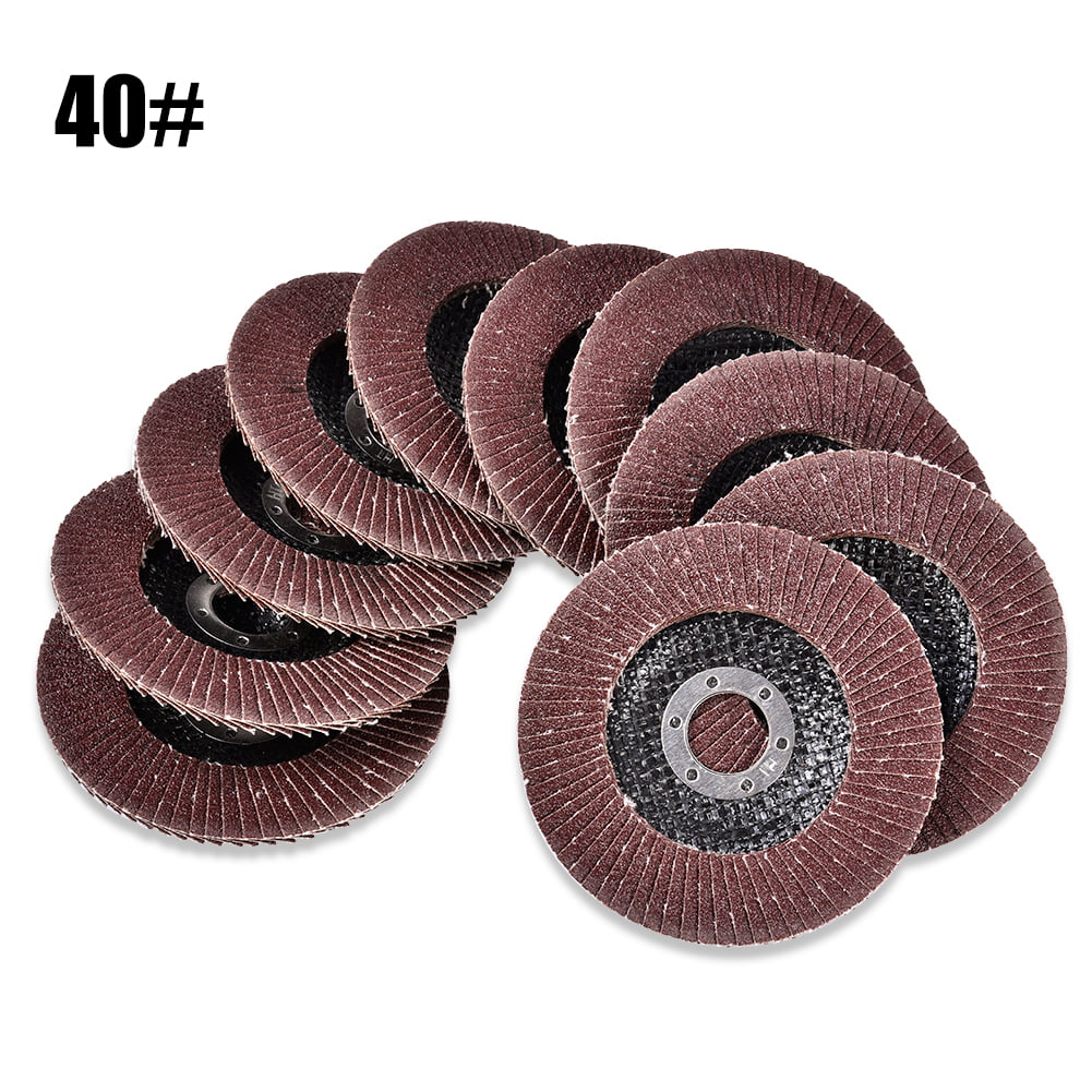 10PCS 4-1/2" x 7/8'' Flap Disc Zirconia 120 Grit Abrasive Sanding Grinding Wheel 