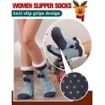 thumbnail image 4 of Womens Slipper Fuzzy Grips Socks Fluffy Winter Warm Thick Thermal Cozy Plush Non Slip Cabin Soft Fleece Socks 1Pairs, 4 of 6