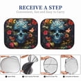 thumbnail image 6 of Cauagu Butterfly Flower Skull A Cauagu {designName} Print Foldable Car Windshield Sun Shade | Front Windshield Shade for Sun | Fits Small Sedans, Mini SUVs, Hatchbacks-Small, 6 of 6