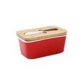 thumbnail image 1 of Caja de almacenamiento de cerámica Toystoory con rebanador rectangular Rojo, 1 of 6