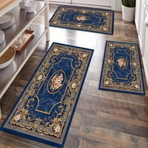 Kitchen Rugs Sets of 3 Non Slip Washable Kitchen Mats for Floor, Waterproof Kitchen Runner Rug, Floor Mat Carpet for Entryway, Laundry, Sink, Hallway, Bathroom