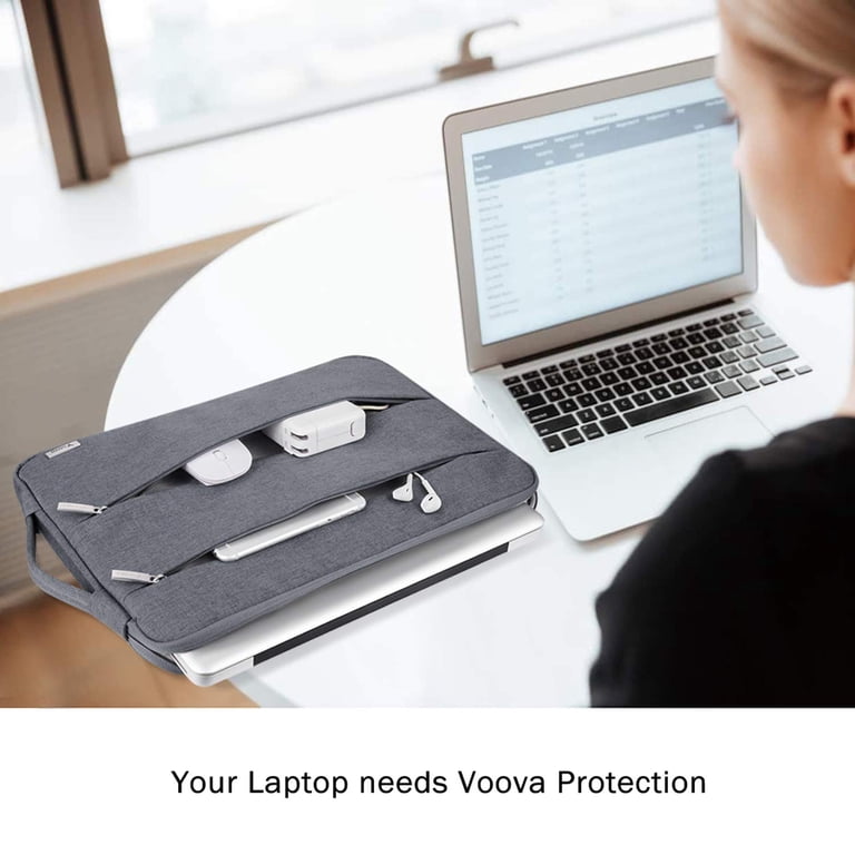 Voova 14-15 Inch Laptop Sleeve - Waterproof, With Front Pockets, Fits MacBook Pro/Air, Surface, HP, Dell, Asus