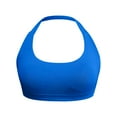 thumbnail image 4 of Tosmy Bras For Women Workout Bras Medium Low Support Sports Bras Seamless Open Back Gym Padded Yoga Crop Top Comfortable, 4 of 4