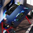 thumbnail image 2 of Bestier 44 inch Gaming Desk with Monitor Stand & CPU Stand Red, 2 of 7