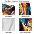 thumbnail image 4 of luoweisi Men's Beach Shorts Quick Dry Swim Trunks with Mesh Lining Abstract Rhinoceros XL, 4 of 5