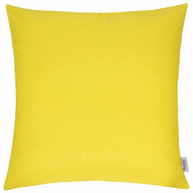 Homey Cozy June 20" Classic Solid Fabric Outdoor Pillow in Yellow