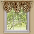 thumbnail image 2 of Woven Trends Valances for Windows, Ombre Curtains Modern Semi-Sheer Valance, Luxurious Window Treatment for Livingroom, Bedroom and Kitchen, 46" x 42" Single Waterfall Valance, Sand, 2 of 2