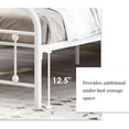 thumbnail image 6 of NNV Vintage Platform Metal Twin Bed Frame, Easy Assembly, White, 6 of 7