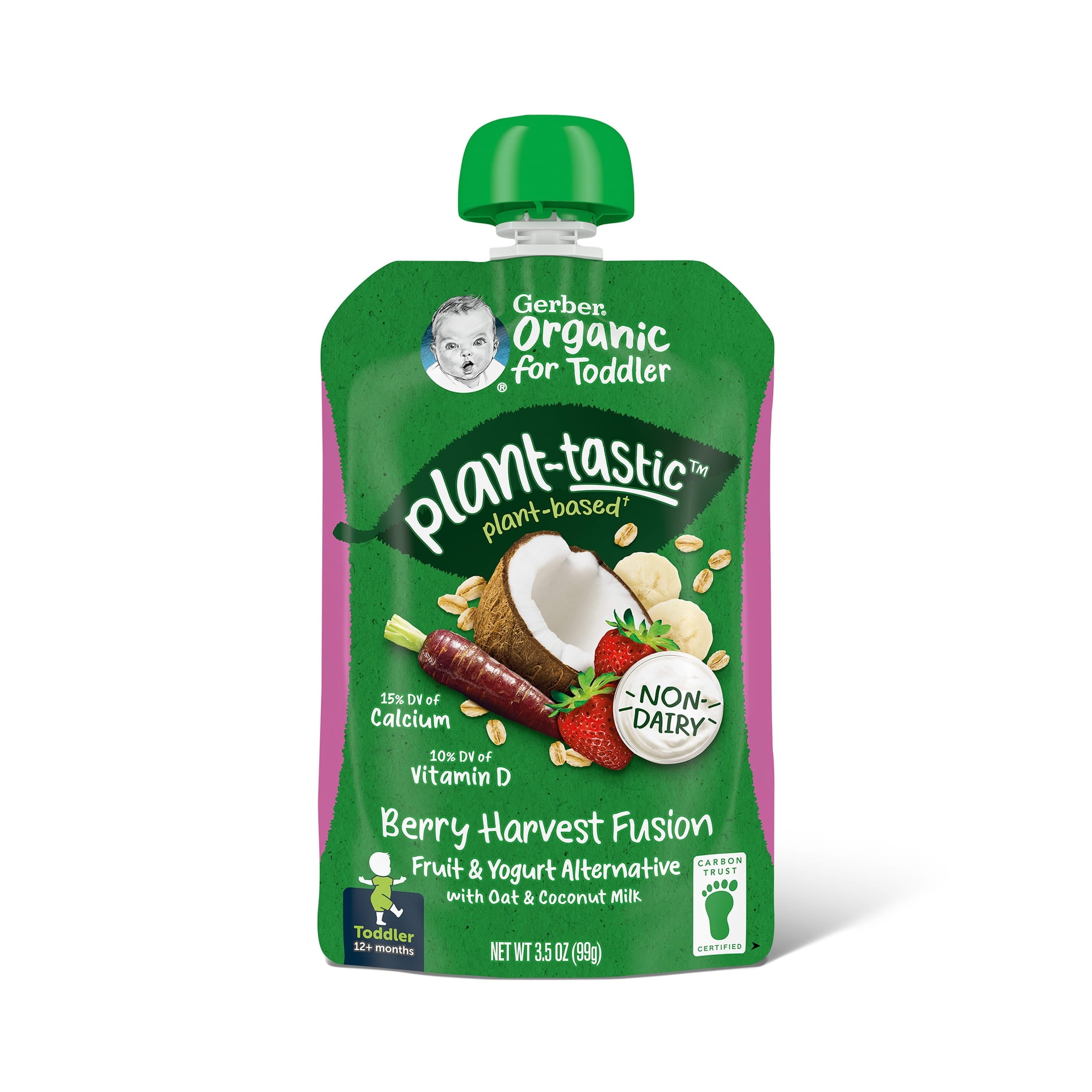 Gerber Toddler Baby Food, Berry Harvest Fusion Puree, Non-Dairy , 3.5 oz 3.5 oz