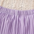 thumbnail image 6 of vigerkar Little Girls 2 Piece Outfits Cute Floral Embroidered Sets Ruffle Solid Color Tank Top and Shorts Summer Set (Purple, 2-3 Years), 6 of 7