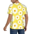 thumbnail image 2 of Rateoe Daisies Flowers Pattern Men’s Baseball Short Sleeve Polo Shirt, Midweight Men's Shirt Golf Shirt Polo Shirts Quick Dry Short-4X-Large, 2 of 7