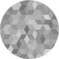 thumbnail image 1 of Ahgly Company Indoor Round Patterned Battleship Gray Area Rugs, 5' Round, 1 of 6