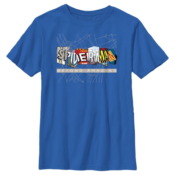 Boy's Marvel Spider-Man Beyond Amazing COMIC CLIPPINGS BEYOND T-Shirt
