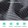 thumbnail image 6 of LINSY HOME Oversized Modular Sectional Sofa, L-Shaped Cloud Sofa Couch with Corduroy Fabric, 3 Seat Sponge Sofa for Living Room, No Assembly Required, Blue Gray, 6 of 8