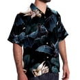 thumbnail image 2 of Bats Men's Short Sleeve Shirts with Spread Collar Tops, Casual Printed Poplin Shirt, Button Down Short Summer Beach Shirts - Unisex, 2 of 6