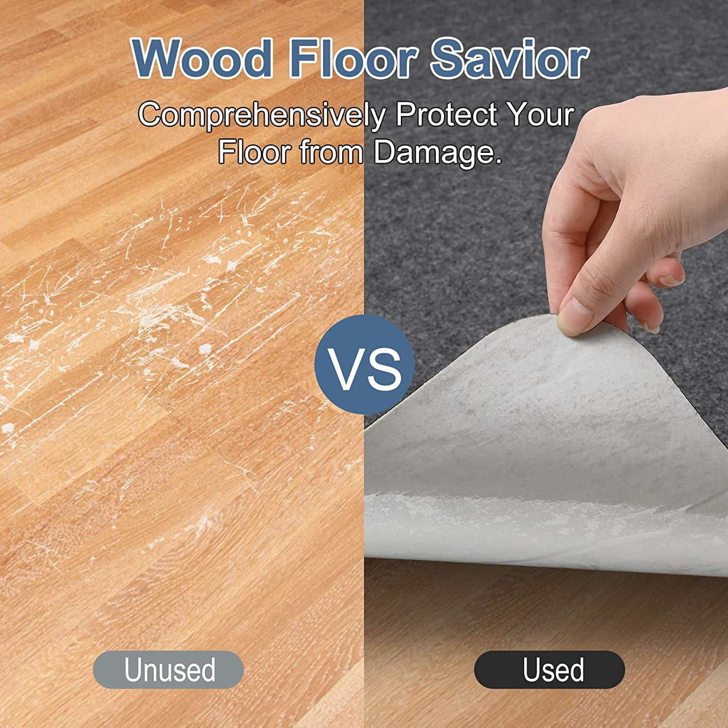 2Pack Chair Mat for Hardwood Floor,55" x 35"Office Chair Mats,Floor Protector For Desk Chair,Black