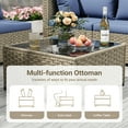 thumbnail image 4 of POTEBAN 7 Pieces Outdoor Patio Furniture Set, Grey Rattan Wicker Outdoor Conversation Sectional Sofa Set with Cushions for Backyard, Haze Blue, 4 of 9